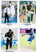 International cricket collection, 10 signed cricket postcards - including Stephen Fleming (NZ),