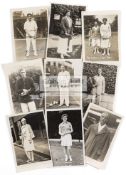 A collection of tennis postcards dating from the 1920's to 1970's, some by Trim & Co.