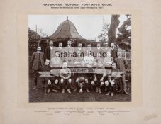 Official presentation framed photograph of Haverhill Rovers Football Club season 1906-07,