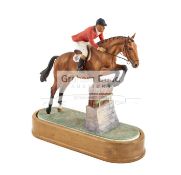 A Limited Edition Royal Worcester porcelain figural group of Foxhunter & Lt. Col. H. M.
