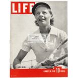1939 Wimbledon Champion Alice Marble on the Life magazine cover dated August 28th with four page