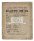 Silk cricket scorecard for Gentlemen of the South v Players of the South at The Oval 15-17 July