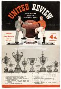 Twenty one Manchester Utd home programmes season 1953/54,