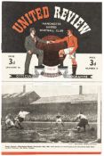 Ten Manchester Utd home programmes season 1948/49, v Arsenal, Bournemouth, Man City, Bradford,