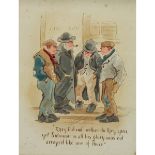 Cynicus (Martin Anderson) 1854-1932 British, Three Hand Coloured Prints