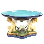 A Minton majolica centrepiece, circa 1868.