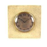 Art Deco shagreen and ivory travel desk clock.