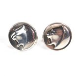 Georg Jensen silver cufflinks.