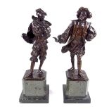 Kowalczewski, Paul Ludwig (1865 - 1910) A pair of bronze figures, late 19th century.
