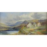 Horlor, Joseph 1809-1897 British, Scottish Hills with Cottage