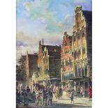 Five coloured Lithographs. Victorian Street Scene, Pheasants, Market Stalls, The Thames, Horse and C