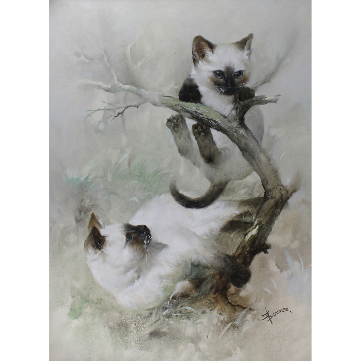 Busdee, Somsak, Contemporary Thai, Two Cats