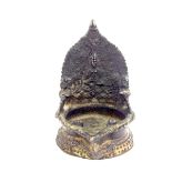 Indian bronze shrine oil burner, 19th century or earlier.