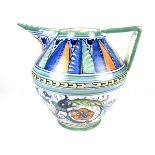 A Delft jug decorated in the Italian maiolica style, 19th century or later.