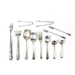 A collection of silver flatware items, 19th/20th century.