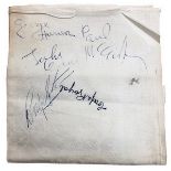 Pop memorabilia: The Beatles signed Café Royal napkin