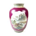 A finely painted Chinese vase, 20th century.