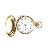 18 ct yellow gold full hunter pocket watch by Thomas Russell & Son, Liverpool.