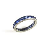 Sapphire eternity ring.
