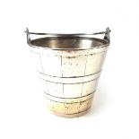 An electroplated silver swing handled bucket, 20th century.