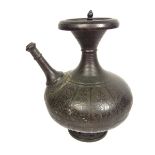 An Islamic style Indian bronze ewer or lota with lid, India, 18th century.