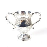 A George III silver twin handled cup.