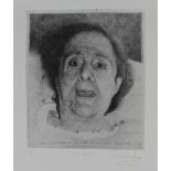 Clark, Michael Twentieth Century British, Study for a Portrait of Muriel Belcher Ill in Bed.