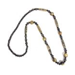 A Tribal Asian beaded necklace, possibly Burmese, Indian or Tibetan.