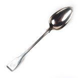 A George III silver basting spoon.