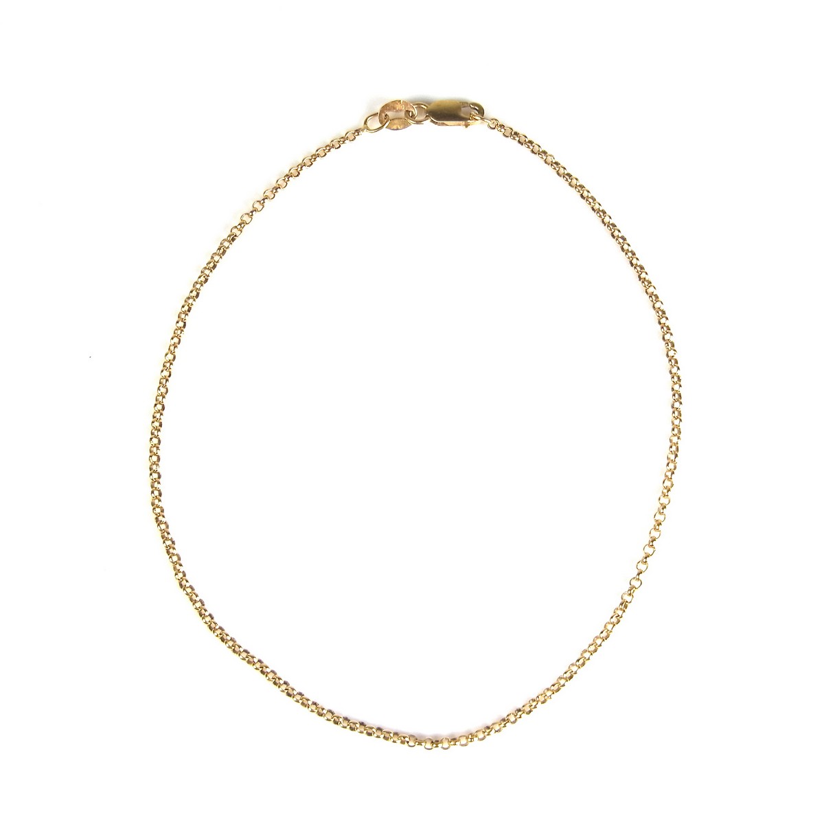 18 ct yellow gold Belcher chain.