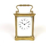 Brass cased carriage clock.
