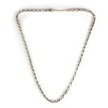 18 ct yellow and white gold necklace.