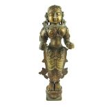 A large Indian bronze figure of Lakshmi, India, probably 19th century.