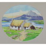 Gracey, Theobald James 1895-1959 Irish AR, Two items: Cottage with view of Lake and Mountain;