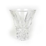 A St Louis clear glass vase.