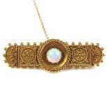 Late Victorian 15 ct yellow gold opal brooch.