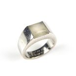 Cartier 18 ct white gold moonstone ring.