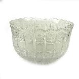 A large Bohemian cut crystal glass centrepiece bowl.