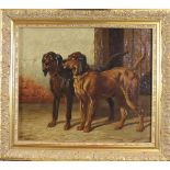 Roe, R.H. 1822-1905 British Two Hunting Dogs,