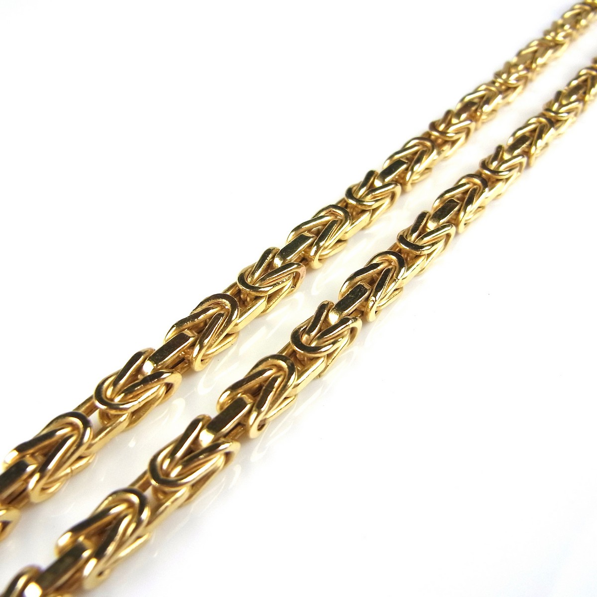 9 ct yellow gold spiga link necklace. - Image 2 of 2