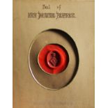 An HRH Princess Beatrice coat of arms red wax seal, early 20th century