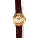 Herodia 18 ct yellow gold lady's watch.