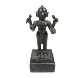 An Indian bronze of a Hindu deity, probably Lakshmi, Tamil Nadu, India, probably 19th century.