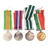 A group of four WWII medals.