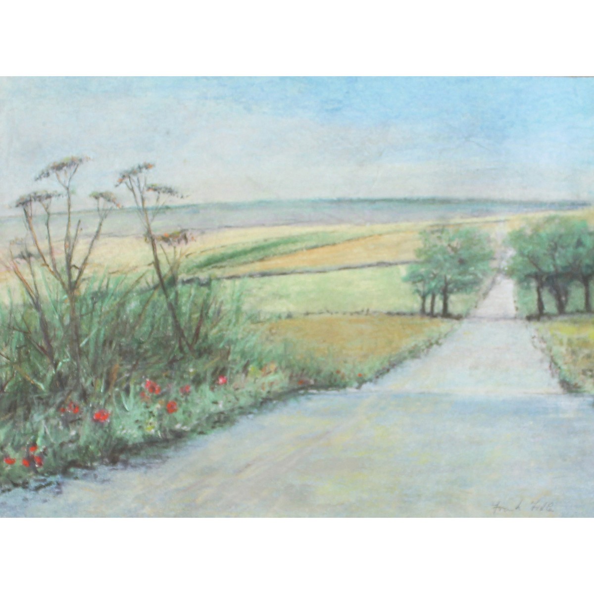 Fidler, Frank 1910-1995 British AR, Two Items: A Country Lane and The Big House by the Church - Image 2 of 2