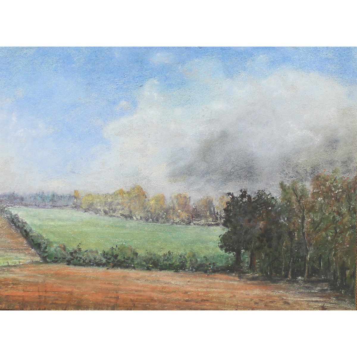 Fidler, Frank 1910-1995 British AR, Two Items: Woodland by the Field, Across the Fields.
