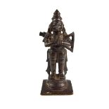 An Indian bronze image of the Hindu deity Laksamana, South India, 18th/19th century.