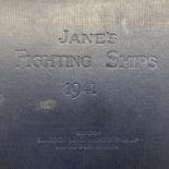 Two books entitled 'Janes's Fighting Ships', dated 1932 and 1942.