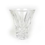 A St Louis clear glass vase.