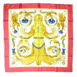 A Hermes Paris 'Ceres' silk square scarf.